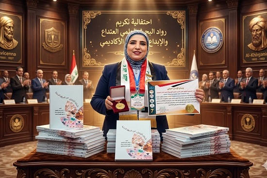 باحثة من مركز أعالي الفرات تُتوج بـ "وسام الإبداع" في المؤتمر الدولي السابع للابتكار
